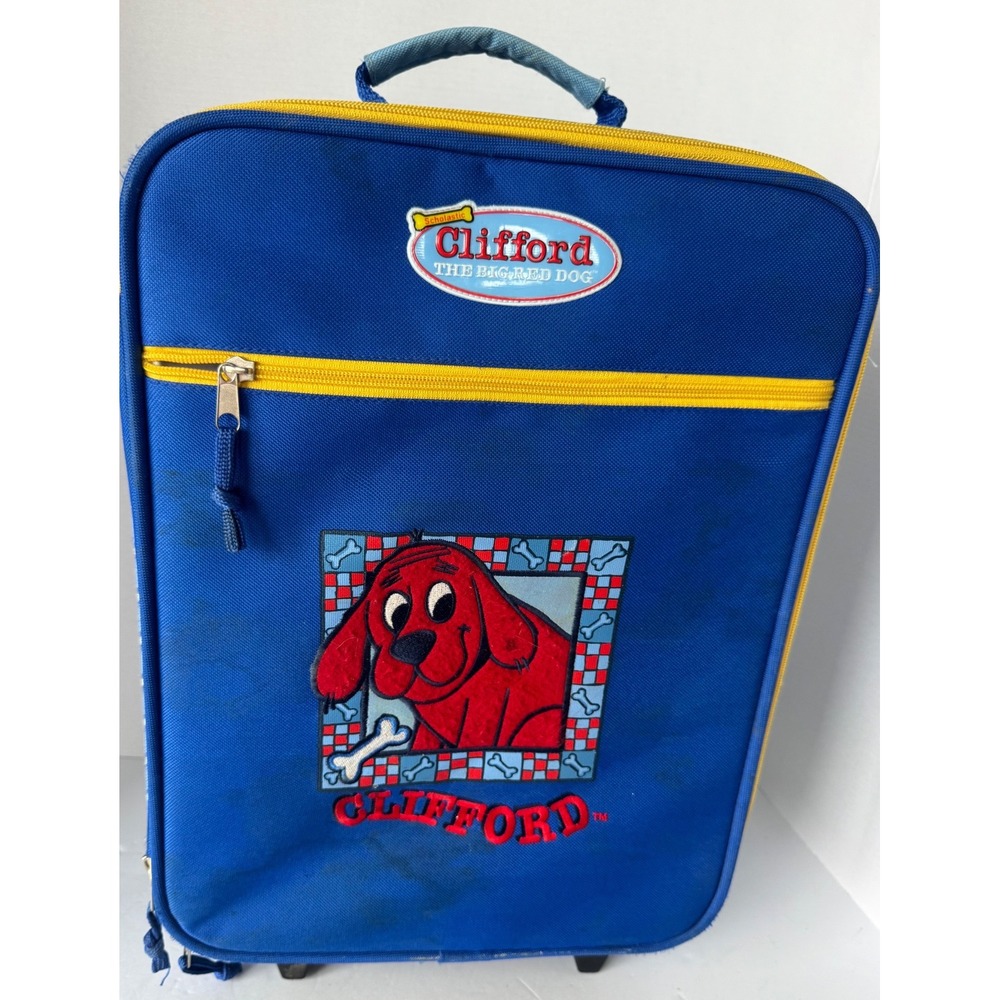 Clifford The‎ Big Red Dog Vintage Rolling Suitcase Blue Scholastic Kids Luggage